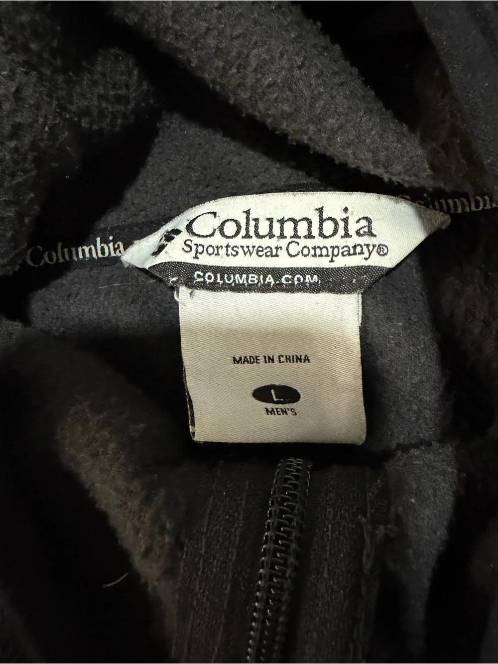Columbia Black Full-Zip Hooded Fleece Jacket